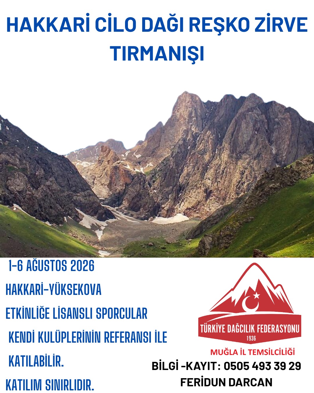 Hakkâri Yüksekova Cilo dağı Reşko zirvesi